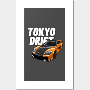 Tokyo drift Han's rx7 Posters and Art